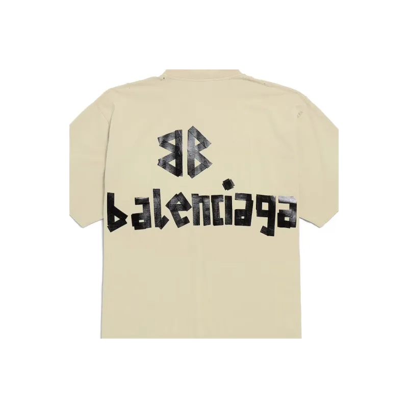 Balenciaga T Shirt Regular Fit Unisex Beige-7