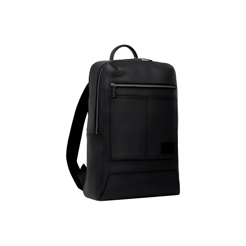 LANCEL Grained Cow Leather Backpack Medium Size Men's Black-1