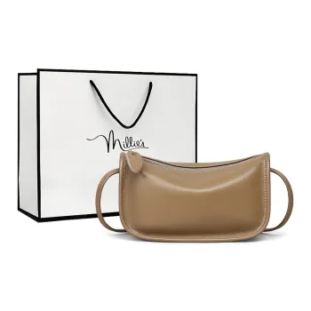 MILLIE'S Cow Leather Shoulder Bag, Crossbody Bag Regular Women's Apricot