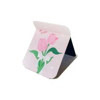 Gentle Welcome Tulip Folding Mirror Convenient Portable Hairdressing Home Makeup Small Mirror