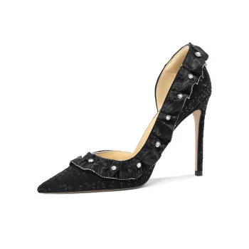 Lily Wei Dark Star Slim Heel High Heels Women's Black
