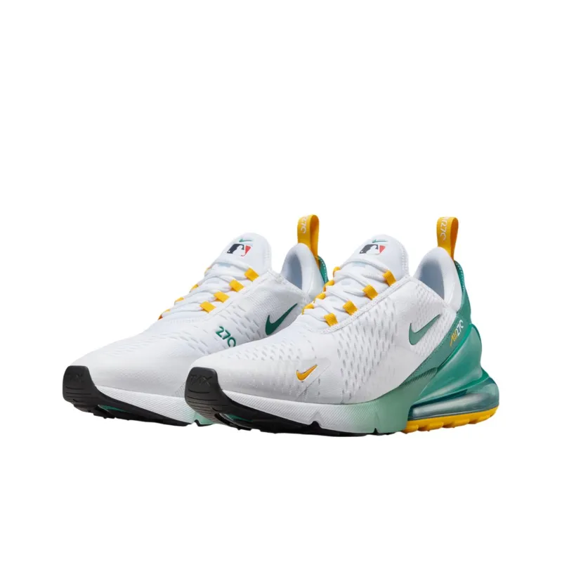Nike Air Max 270 Anti Slip Wear Resistant Low Top Running Shoes Unisex White Green-2