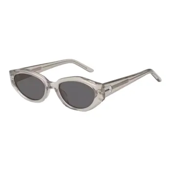 CAPONI Plate Frame Irregular Shape Sunglasses Unisex Gray