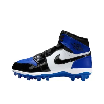 Jordan Air Jordan 1 Anti Slip Wear Resistant Soccer Shoes Unisex White Blue
