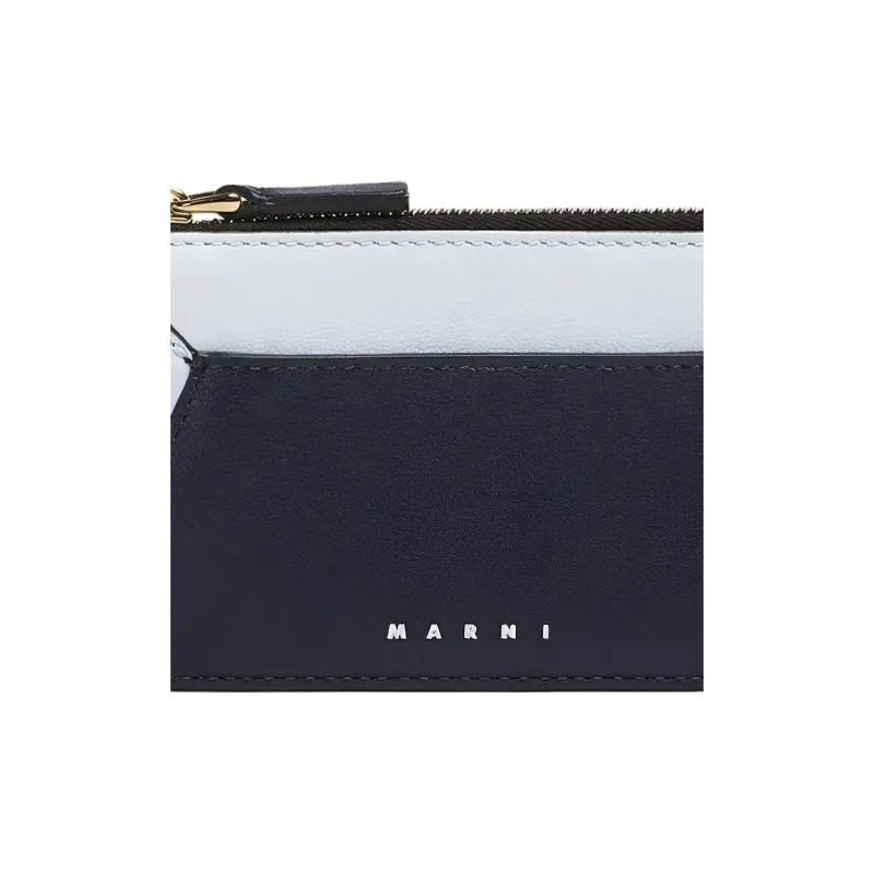 MARNI Logo print Leather Card Holder-4