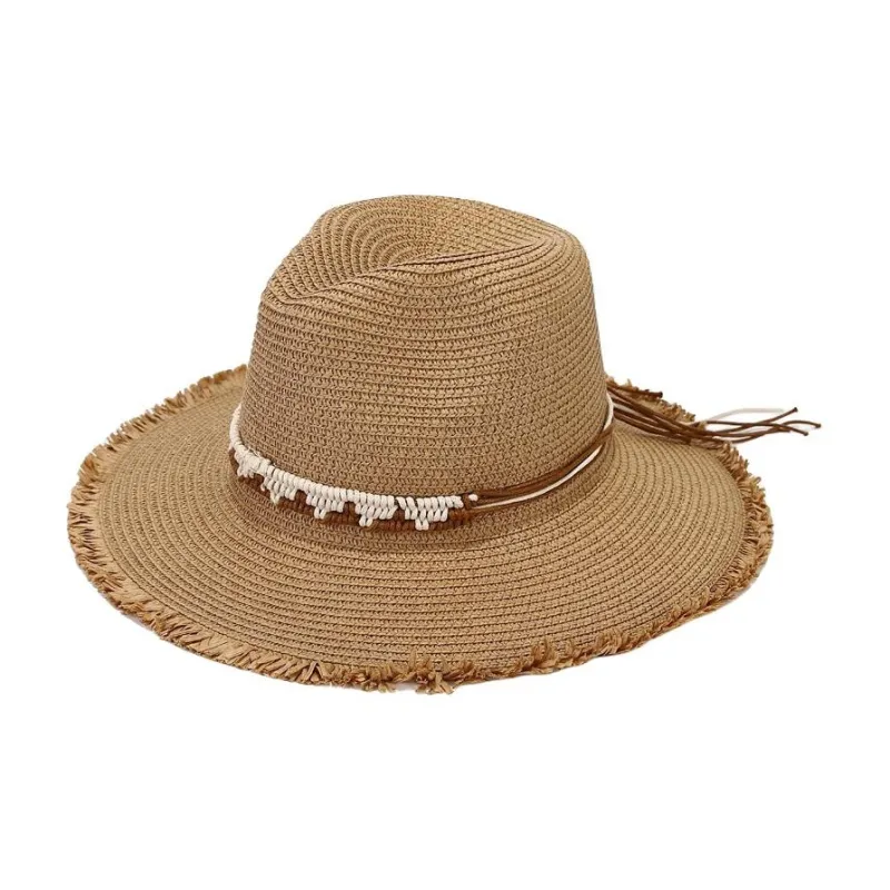 BOOLFEN Straw Woven Bucket Hats Unisex-4