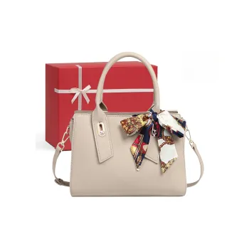 CNNCOO Cow Leather Shoulder Bag, Crossbody Bag, Handbag Regular Women's Creamy Apricot