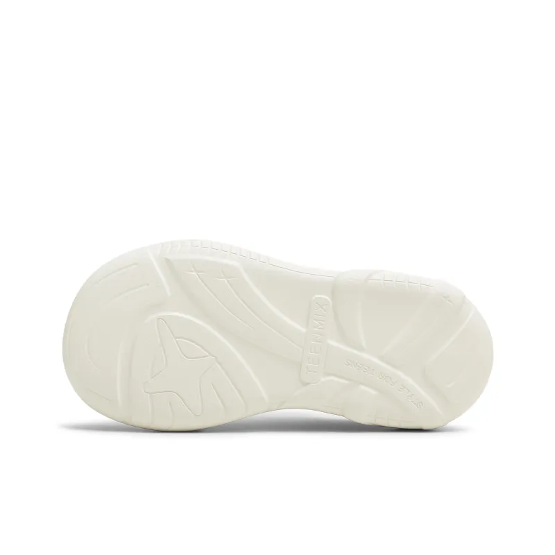 Teenmix Slip Resistant Cushioning Abrasion Resistant Breathable Low Top Skateboard Shoes Women's White-5