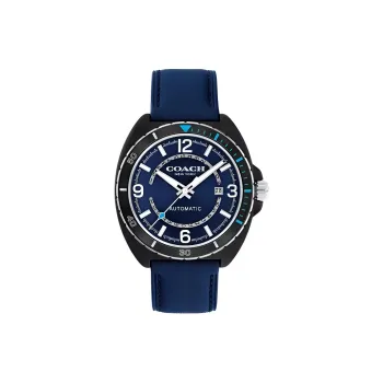 COACH Wrist Watch Automatic Mechanical Movement Leather Strap 44mm Blue Dial Women's Watch