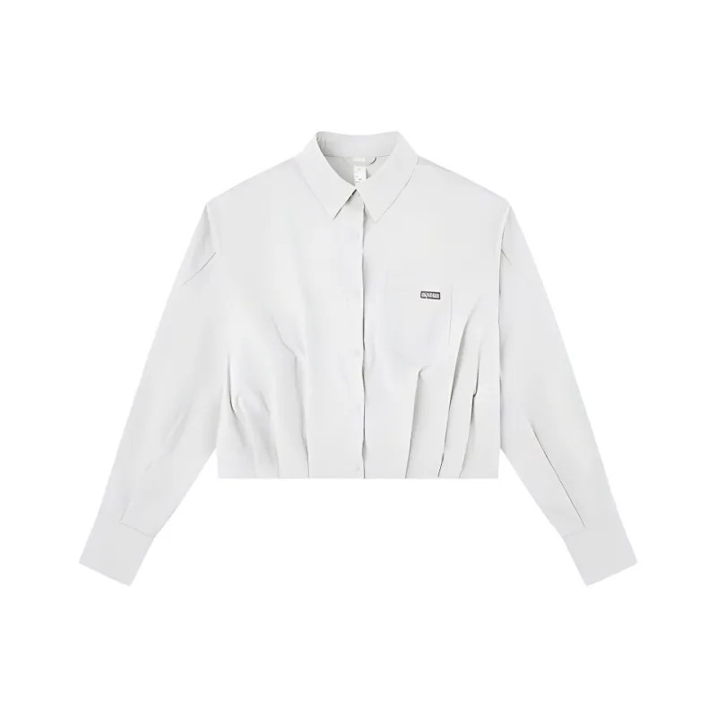 QIAODAN Dry Shirt Women's Light Gray Yarn-0