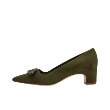 MANOLO BLAHNIK Feni Chunky Heel High Heels 5cm Women's Green