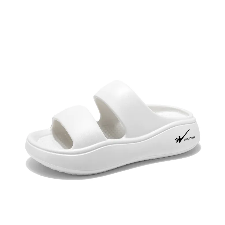Binary EVA Cut Out Quick Dry Slip Resistant Slide Slippers Women's White-2