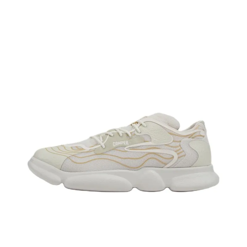 CAMPER Karst Abrasion Resistant Low Top Casual Shoes Men's Ivory White-0