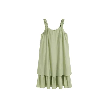 Migu Slip Dresses Women's Green