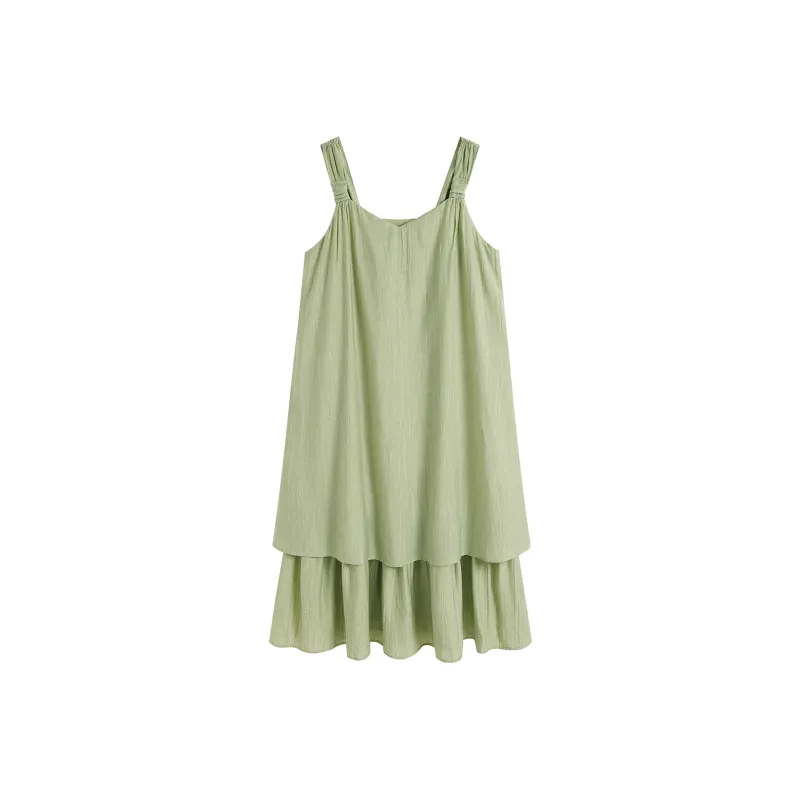 Migu Slip Dresses Women's Green-0