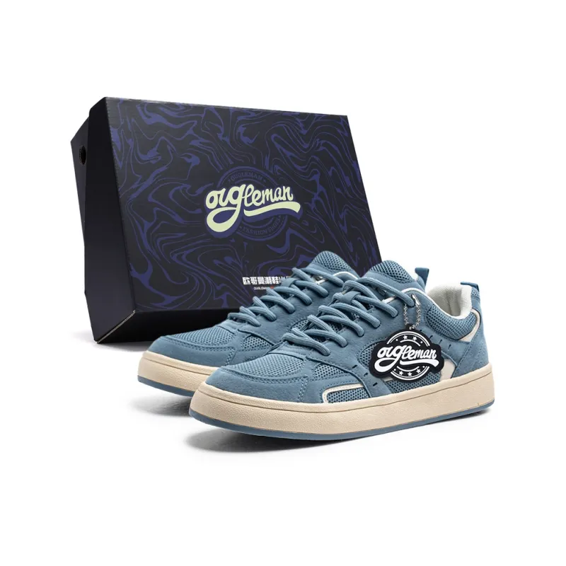 OUGLEMEN Coverage Slip Resistant And Abrasion Resistant Low Top Skateboard Shoes Men's Box-10