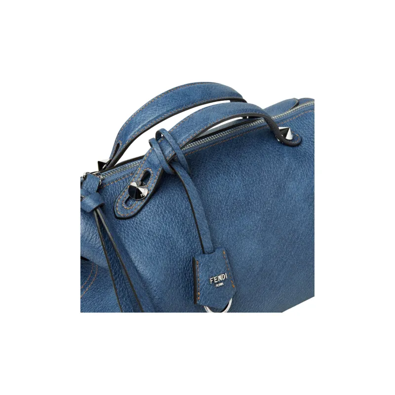 FENDI By The Way Series Calfskin Handbag Medium Size Women's Blue-6