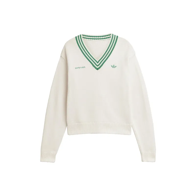 Adidas Originals Sporty & Rich V Neck Sweater-0