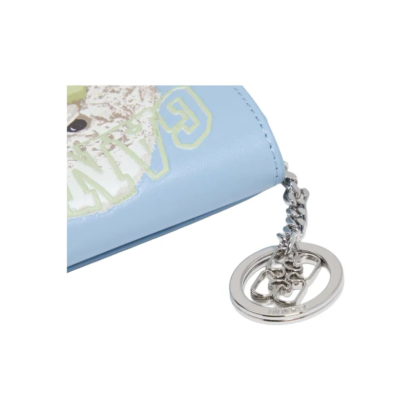 GANNI Recycled Leather Card Holder Women's Blue-2