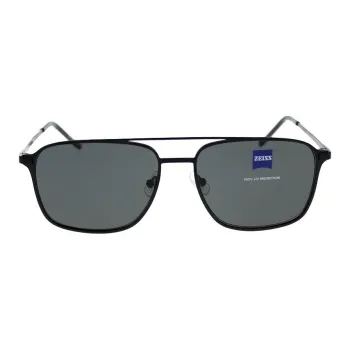 ZEISS Titanium Square Sunglasses Men's Black