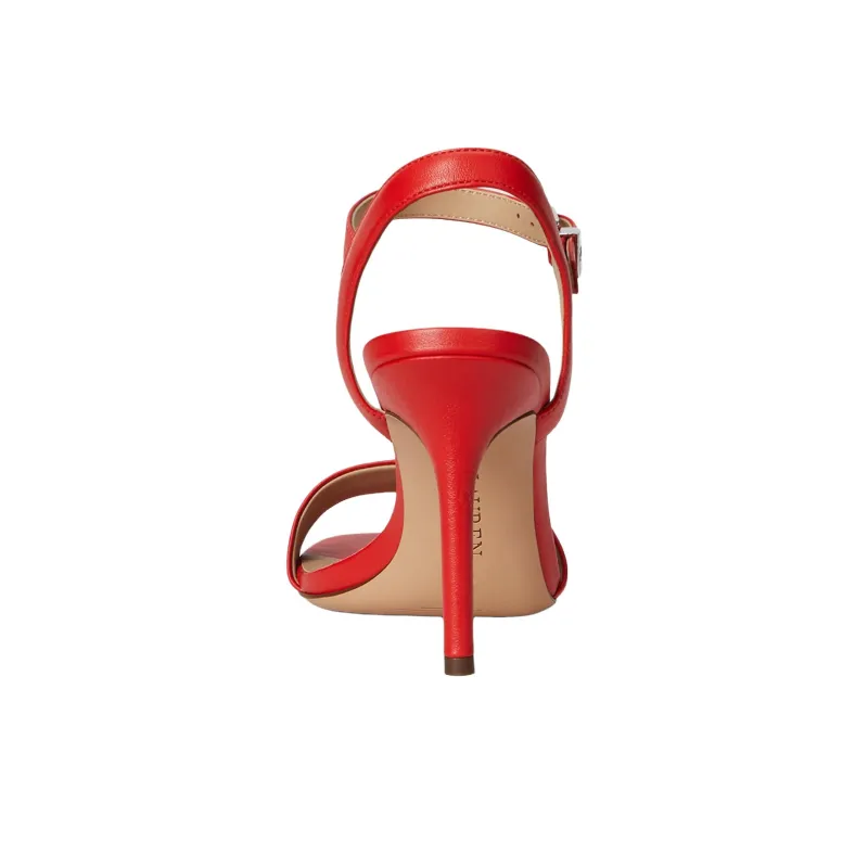LAUREN RALPH LAUREN Gwen One Strap Sandals 9cm Women's Red-4