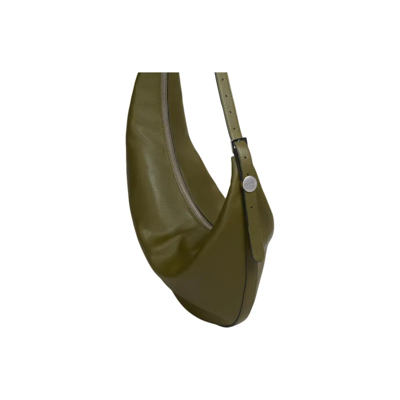 MARNI Calfskin Hobo Bag, Crossbody Bag, Shoulder Bag Trumpets Women's Deep Sea Color-4