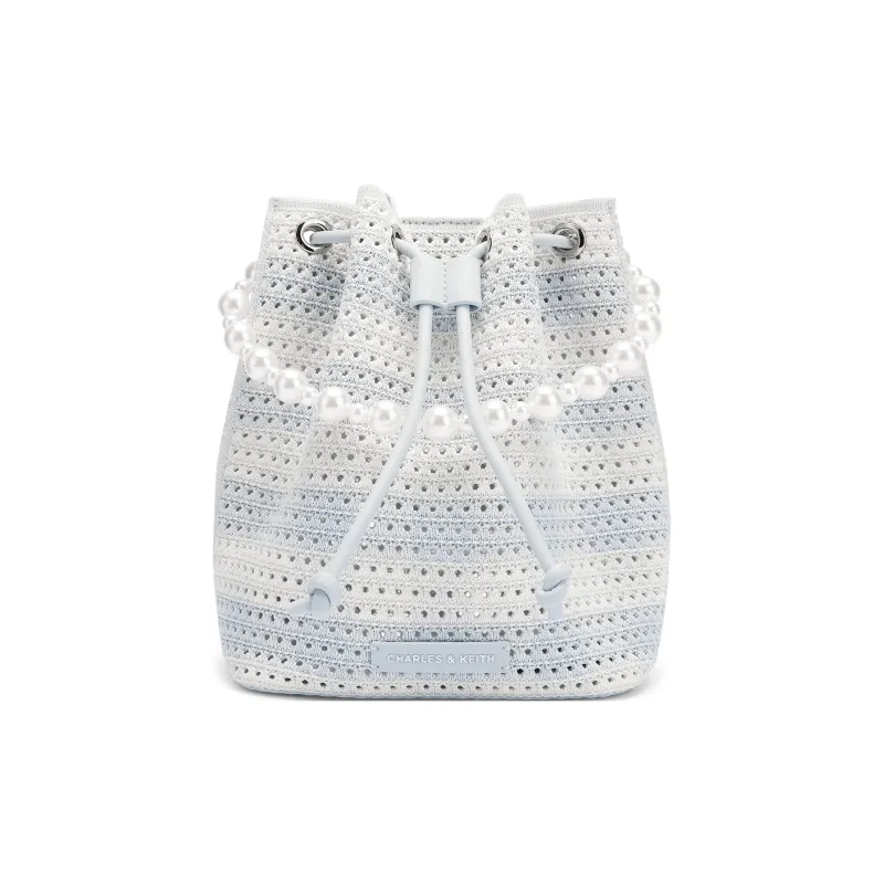 CHARLES&KEITH Fabric Crossbody Bag, Shoulder Bag Regular Women's Sea Salt Blue-0