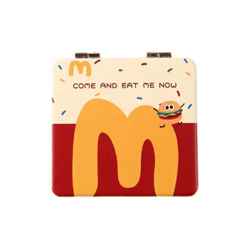 Gentle Welcome Cartoon Mini Small Mirror Portable Cute Handheld Double Sided Refillable