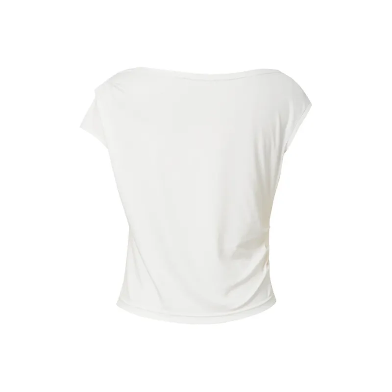 Hopeshow T Shirts Women's Raw White 001-1
