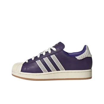 Adidas Originals Superstar 2 Anti Slip Wear Resistant Low Top Skateboard Shoes Women's Purple