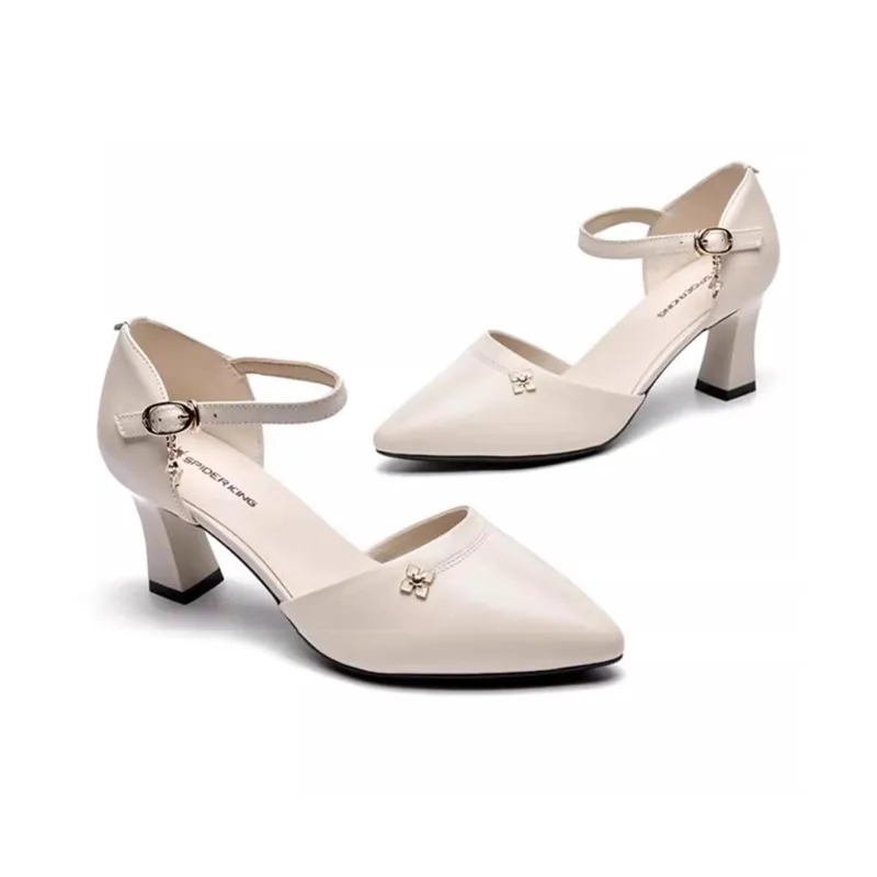 Spider King Block Heel High Heels Women's-2