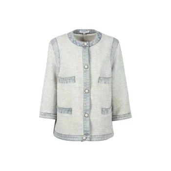 Caroline Denim Jackets Women's Gray Blue