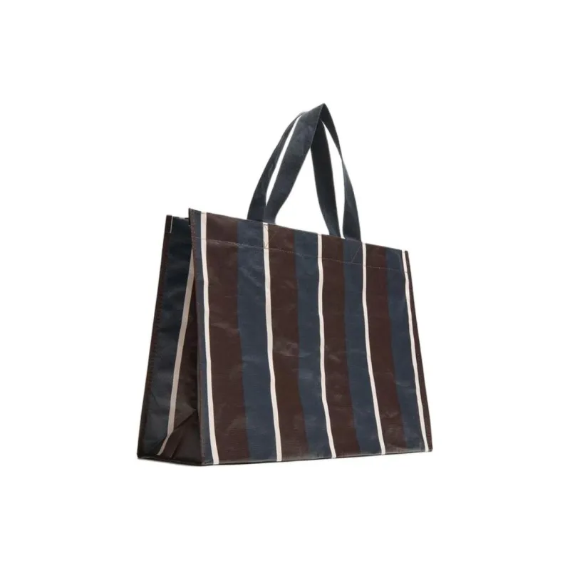 ZARA Polypropylene Tote Bag, Shopping Bag, Handbag Women's Black & Brown-1