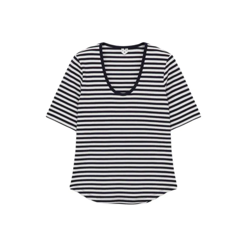 ARKET T Shirts Women's Navy Blue/White-0