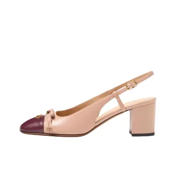 Valentino GARAVANI Valet Du Roi Chunky Heel High Heels 6cm Women's Cinnamon Powders
