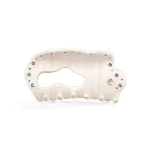 EVITA PERONI Acetate Sheet Artificial Crystal Hair Clips Women's Ivory