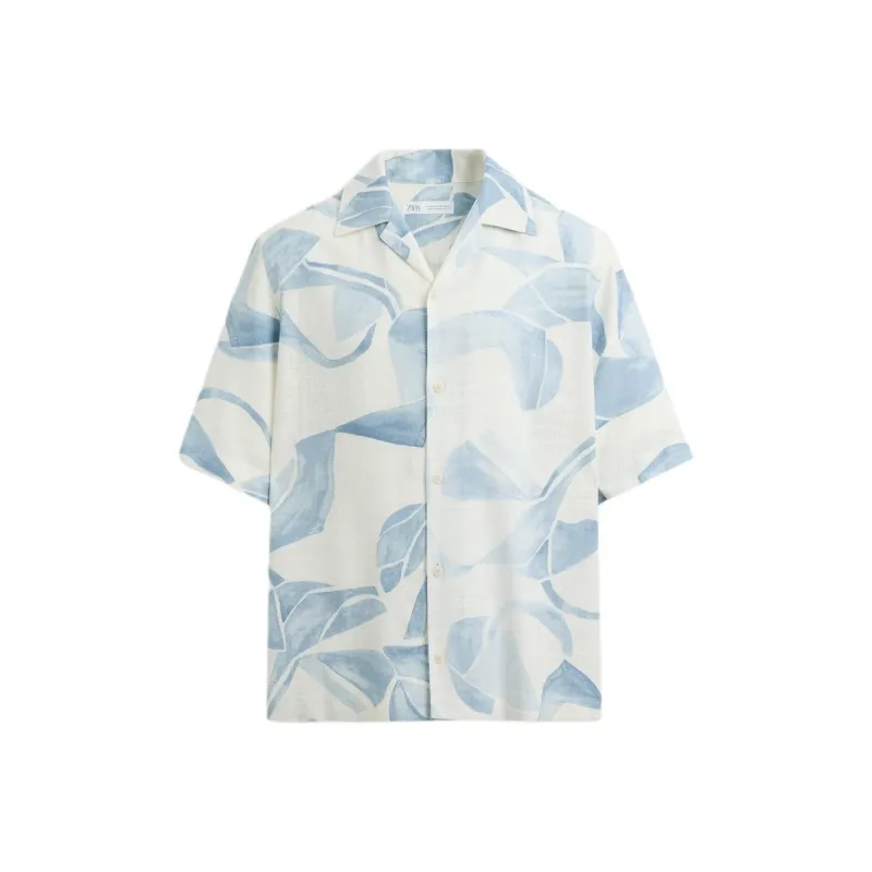 ZARA Shirts Men Sky Blue-0