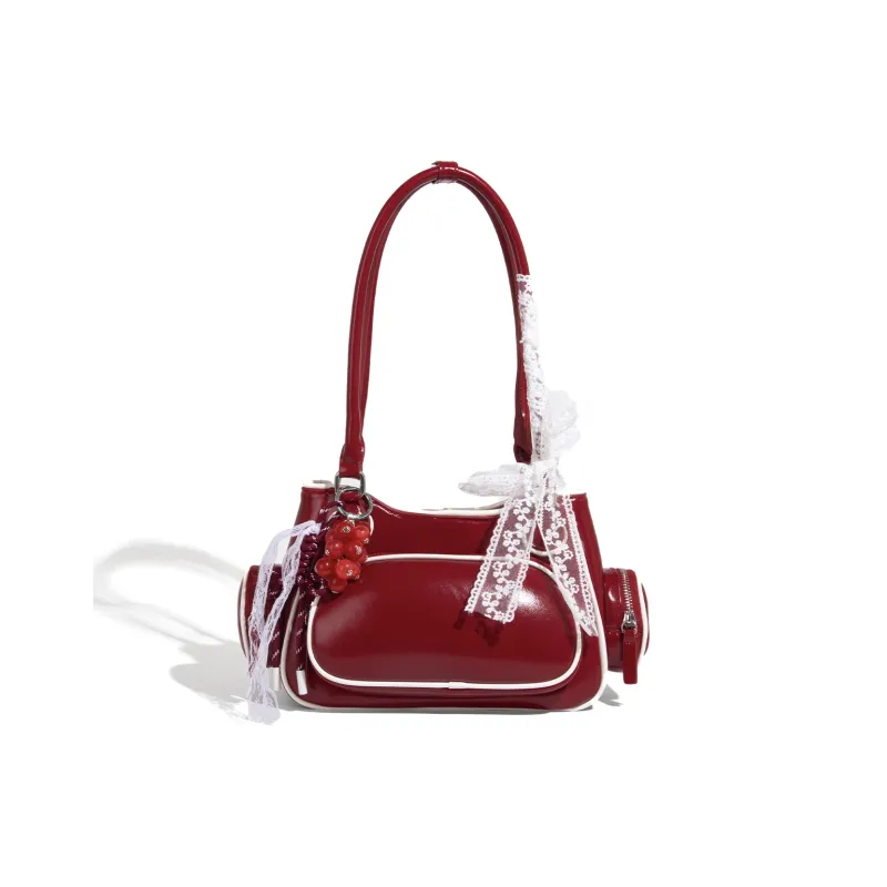 BOBDOG PU Bowling Bag, Handbag, Shoulder Bag Trumpets Women's Red/Pink-1