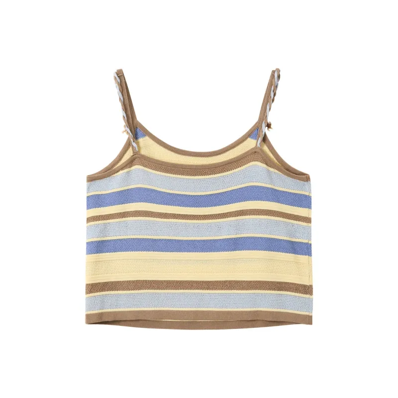 3COLOUR Knitwear Women's Glacier Blue Stripes-1