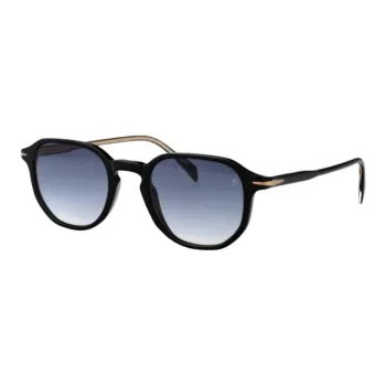 David Beckham Acetate Irregular Shape Sunglasses Men's Black