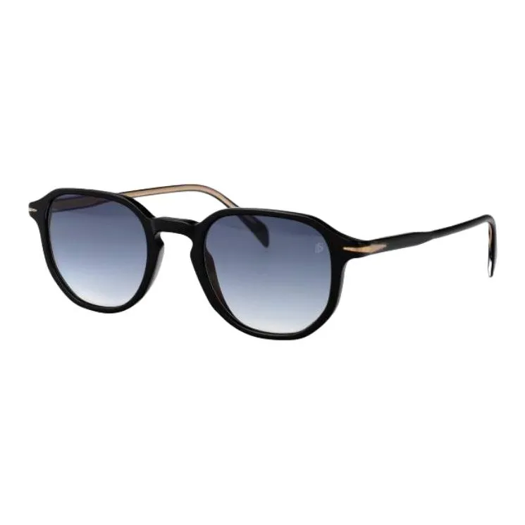 David Beckham Acetate Irregular Shape Sunglasses Men's Black-0