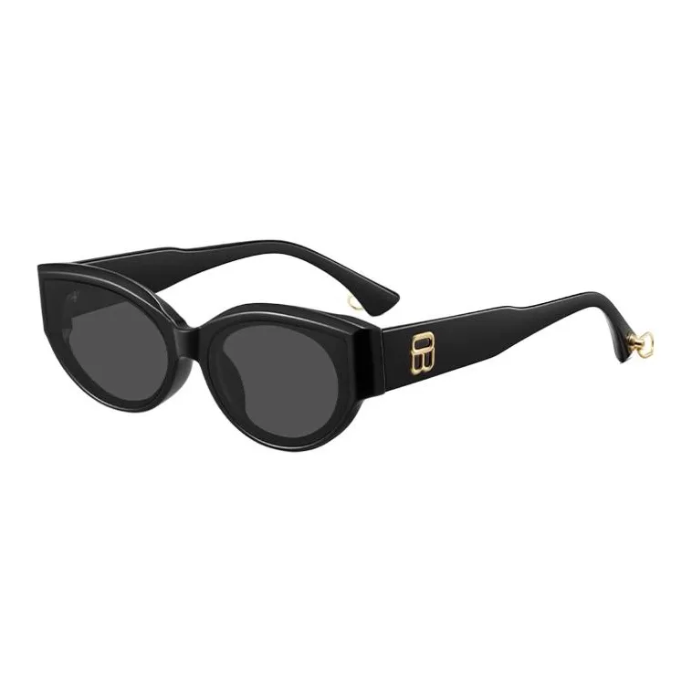 CAPONI TR90 Cat Eye Sunglasses Unisex Black-0