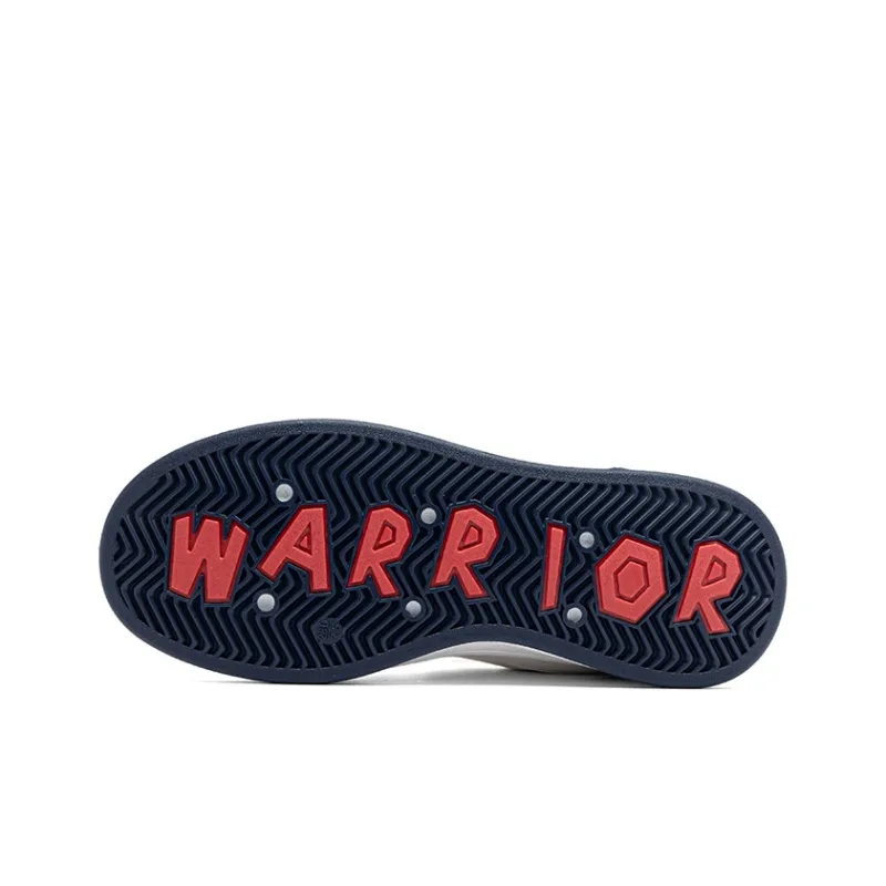Warrior Cushioning, Abrasion Resistant, Height Increasing Low Top Skateboard Shoes Unisex White Dark Blue Red-5