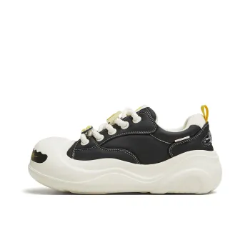 Teenmix Slip Resistant Impact Resistant Support Low Top Skateboard Shoes Women's Black Yellow