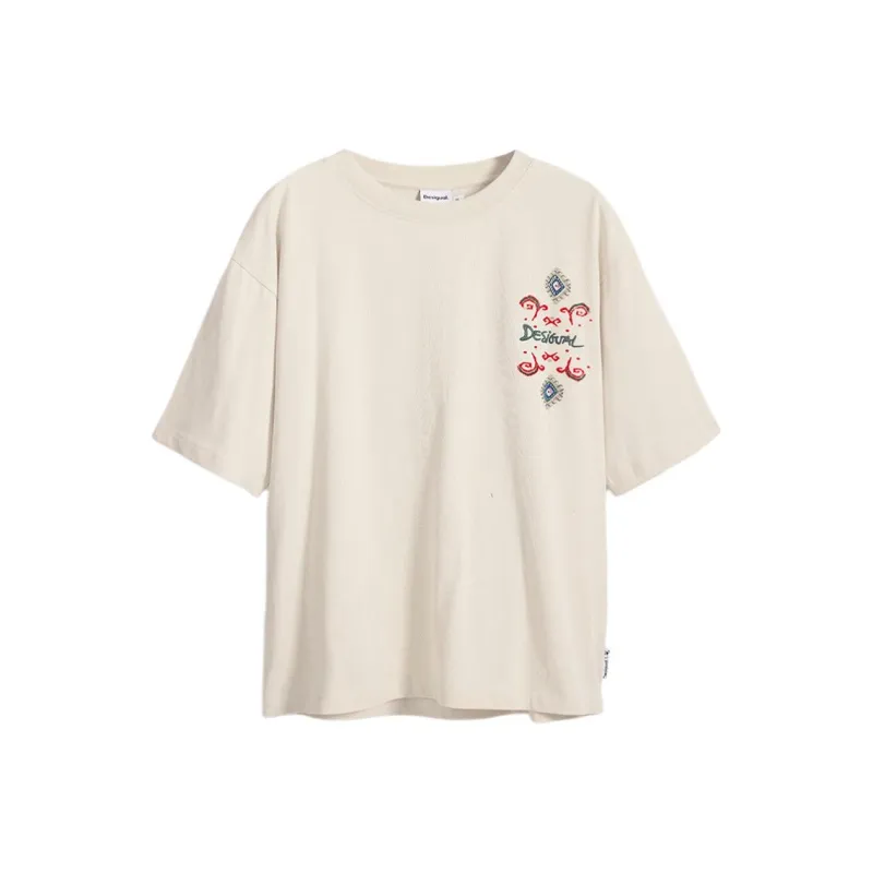 Desigual T Shirts Men Ecru-0