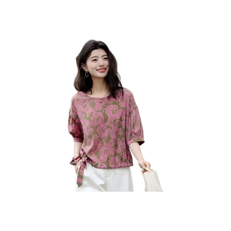 Flowers in water Shirts Women's Rouge Red-0