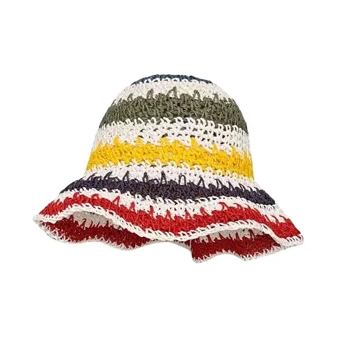 BOOLFEN Straw Woven Bucket Hats Women's-0
