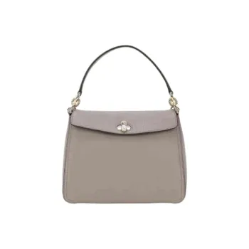 Furla Danae Cow Leather Tofu Bag, Shoulder Bag, Crossbody Bag, Handbag Trumpets Women's Stone Gray