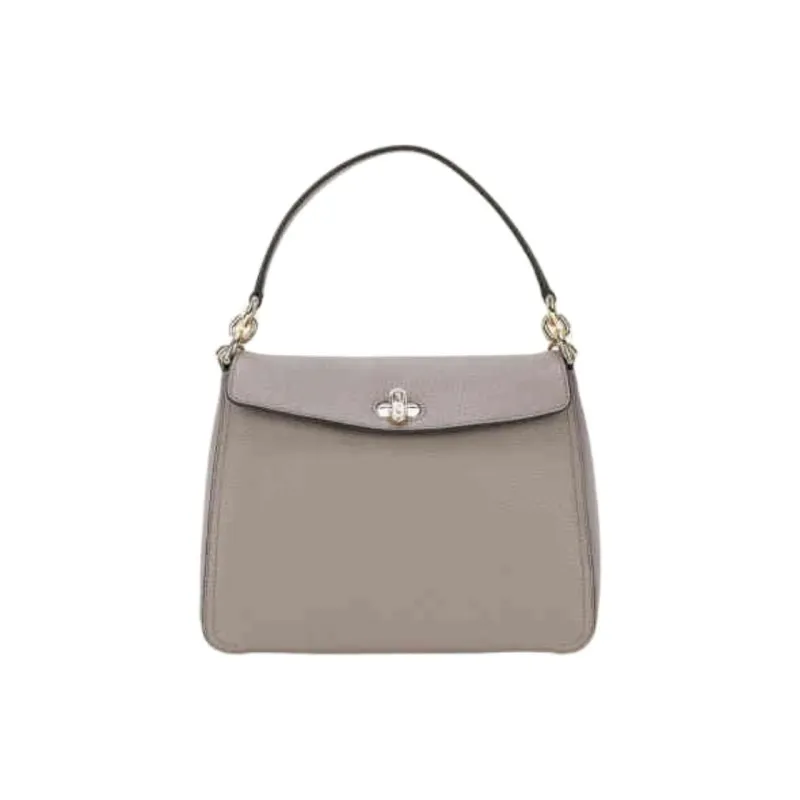 Furla Danae Cow Leather Tofu Bag, Shoulder Bag, Crossbody Bag, Handbag Trumpets Women's Stone Gray-0