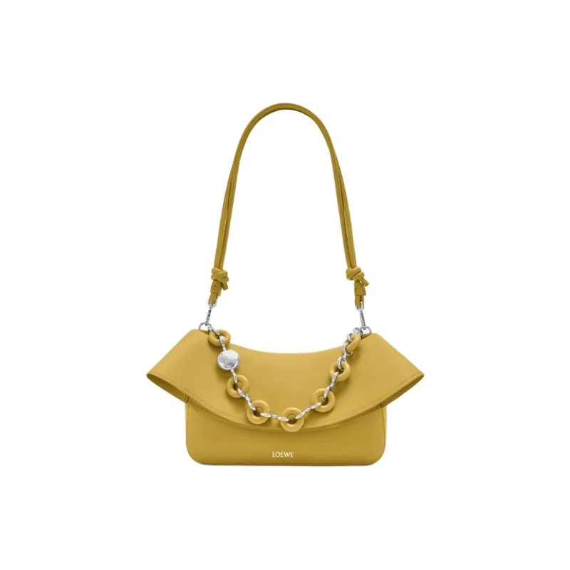 LOEWE Calfskin Shoulder Bag, Crossbody Bag, Handbag Medium Size Women's Ginger Yellow-2